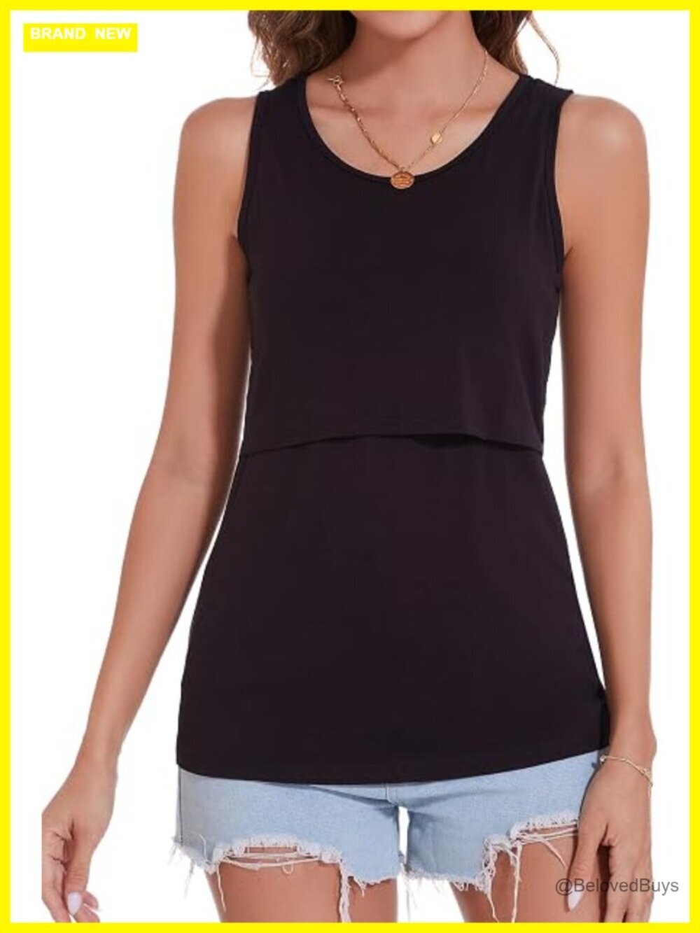 Maternity Nursing Tank Top Sleeveless Breastfeeding Top